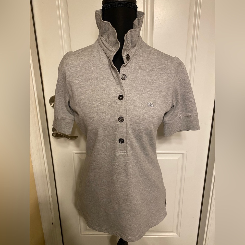 Burberry Gray Button Down Shirt